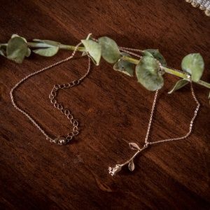 Rose Gold Rose Necklace